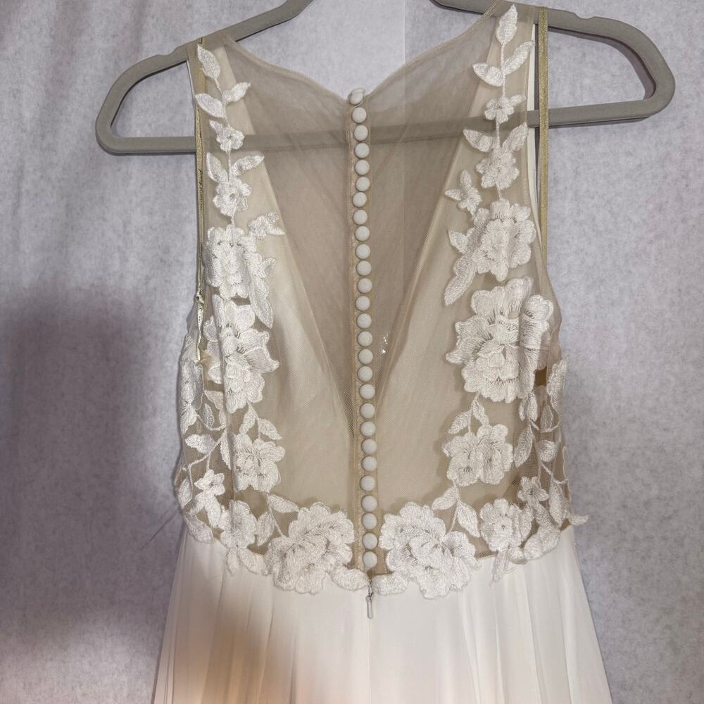 Jenny by Jenny Yoo Elinor Bridal Gown Floral Lace V Neck Wedding Dress NWOT 4 - Picture 10 of 10